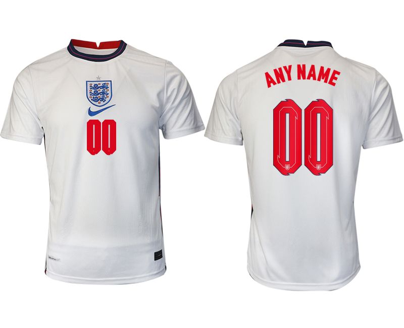 Men 2020-2021 European Cup England home aaa version white customized Nike Soccer Jersey